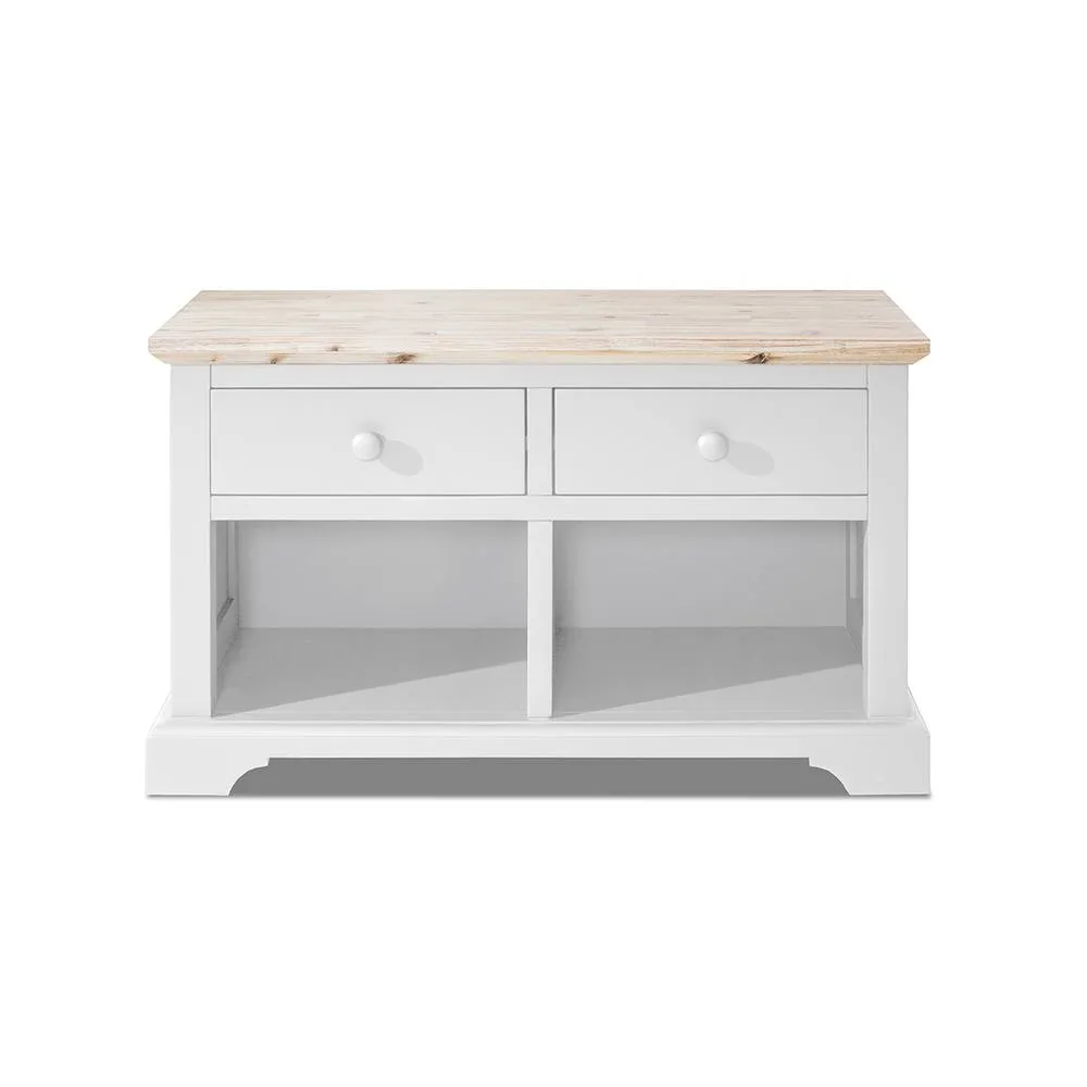 Statement Furniture Florence Storage Bench with 2 Drawers & 2 Baskets in White 5