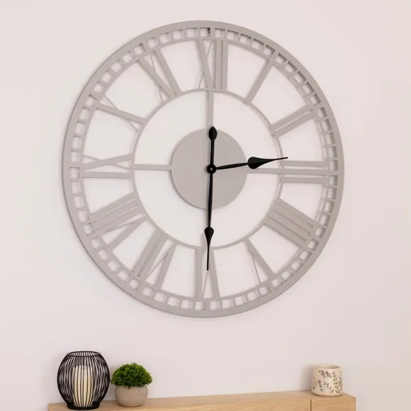 Charles Bentley Malham Indoor Outdoor Round Skeleton Wall Clock 2