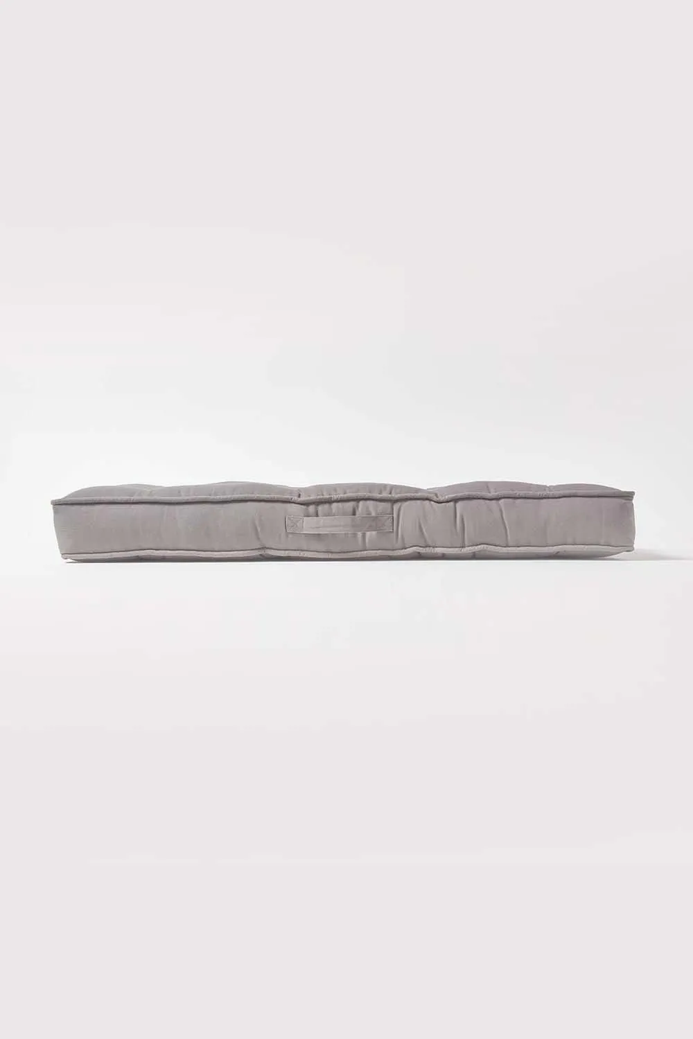 Homescapes Cotton 2 Seater Booster Cushion in Charcoal 5