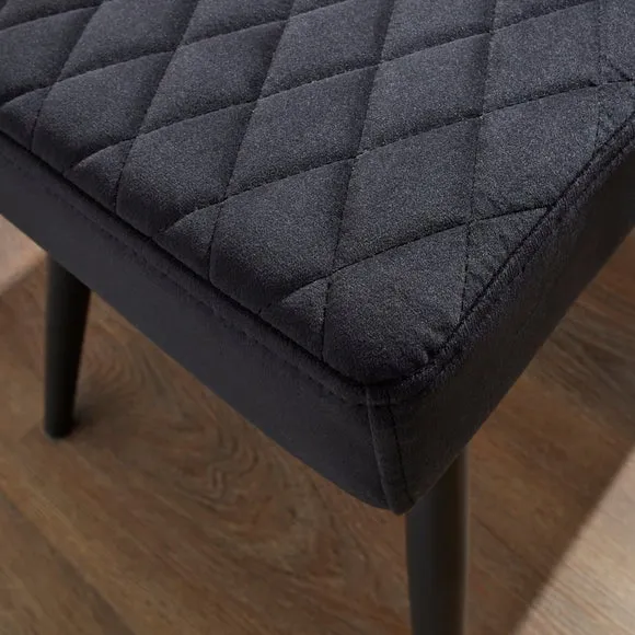 Montreal 2 Seater Dining Bench, Velvet 3