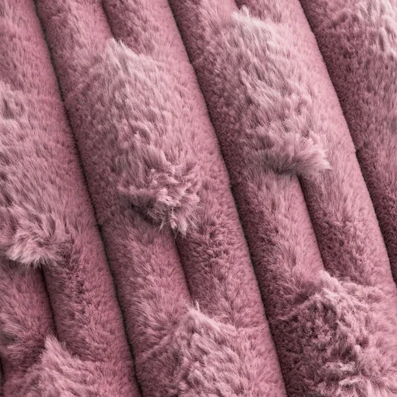 Bianca So Soft Carved Faux Fur Throw Blanket 150cm x 200cm 2