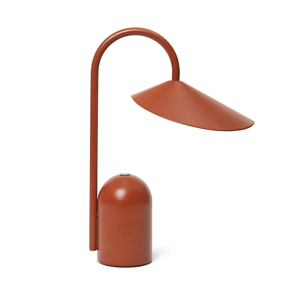 ferm LIVING Arum LED Portable Table Lamp Oxide Red 2