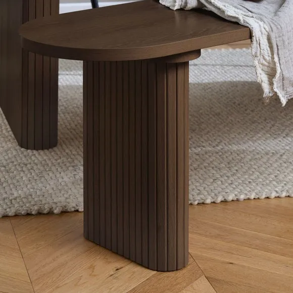Axel Fluted Oval Dining Table with 2 Benches 2