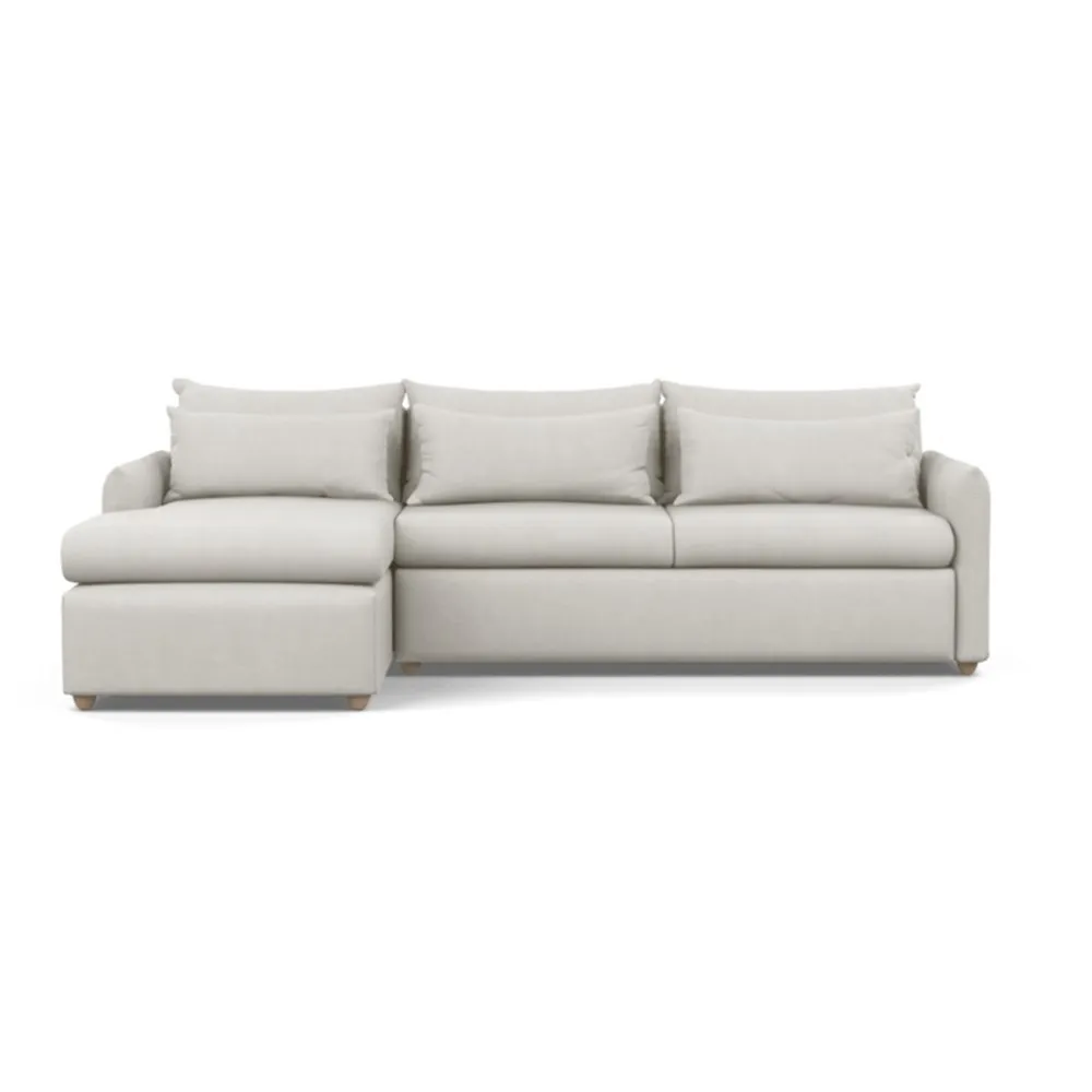 Heal's Pillow Large Left Hand Corner Chaise Capelo Linen-Cotton Sea Salt