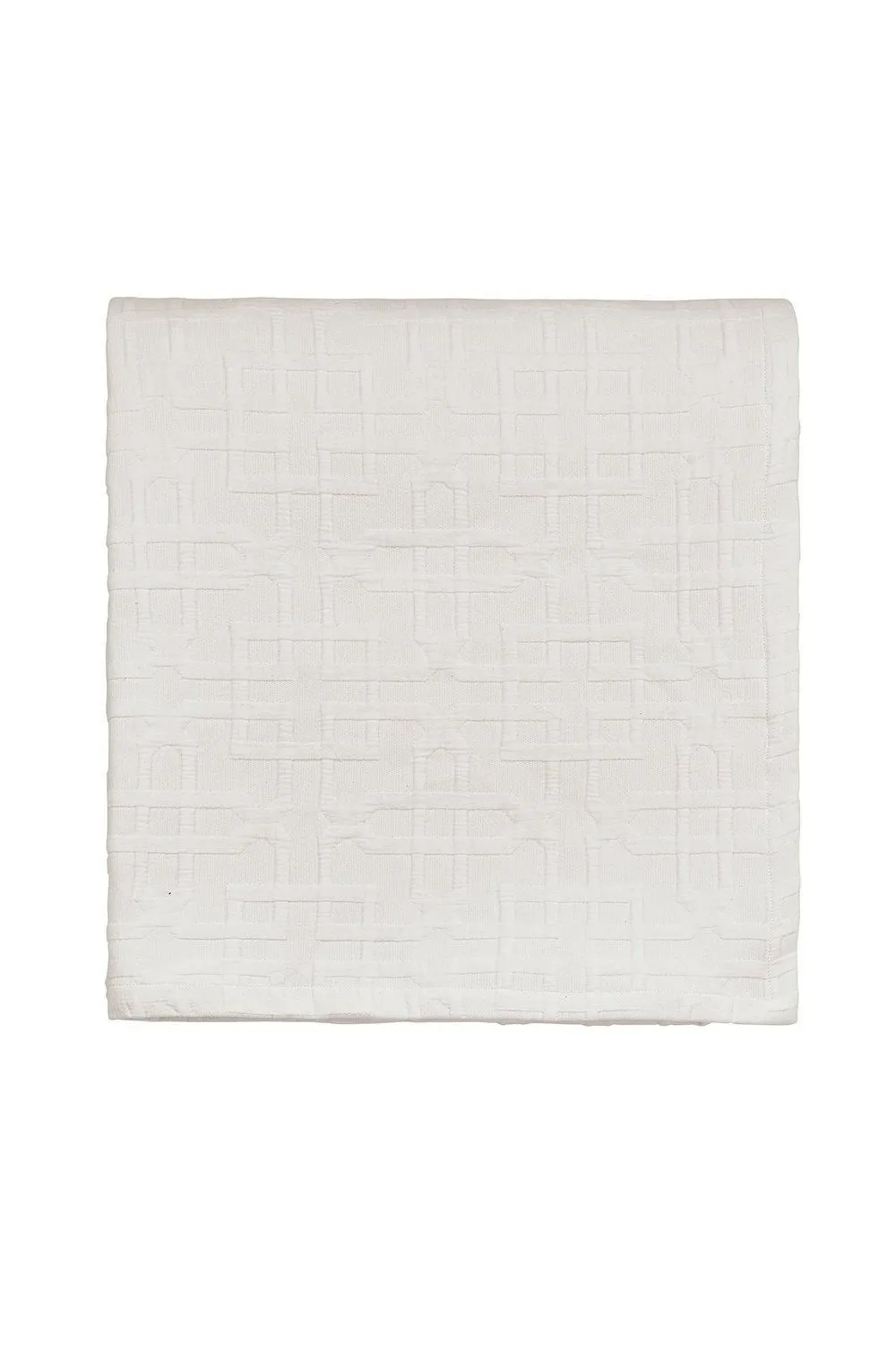 Sanderson 'Hampton Trellis' Throw 170X220cm in White