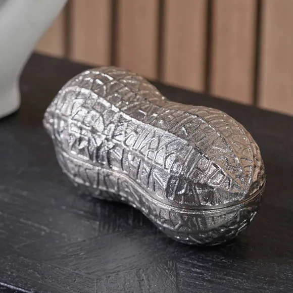 Metal Peanut Lidded Trinket Bowl 1