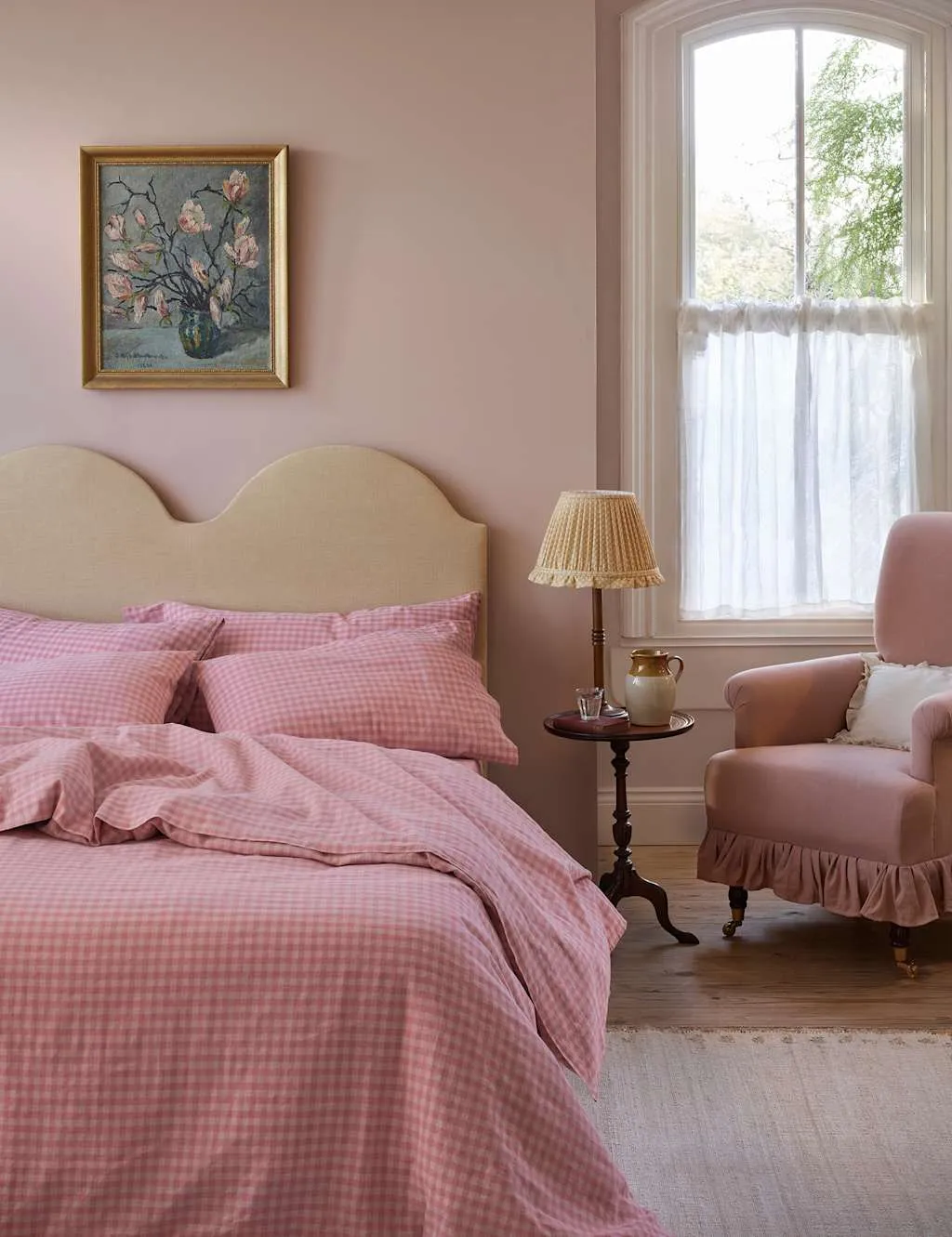Piglet In Bed Linen Rich Gingham Duvet Cover Pink Mix