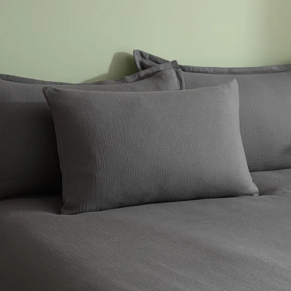 Newston Waffle Polycotton Duvet Cover & Pillowcase Set 4
