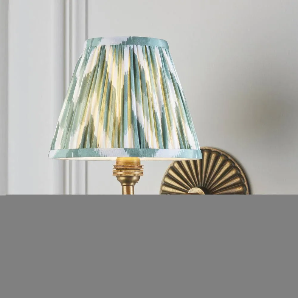 Netlighting Dahlia Curve & Zigzag 16cm Wall Lamp Antique Brass Cotswold Green in Gold 2
