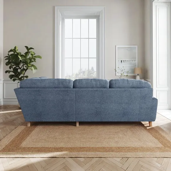 Martha Slub Faux Linen Full Corner Sofa 3