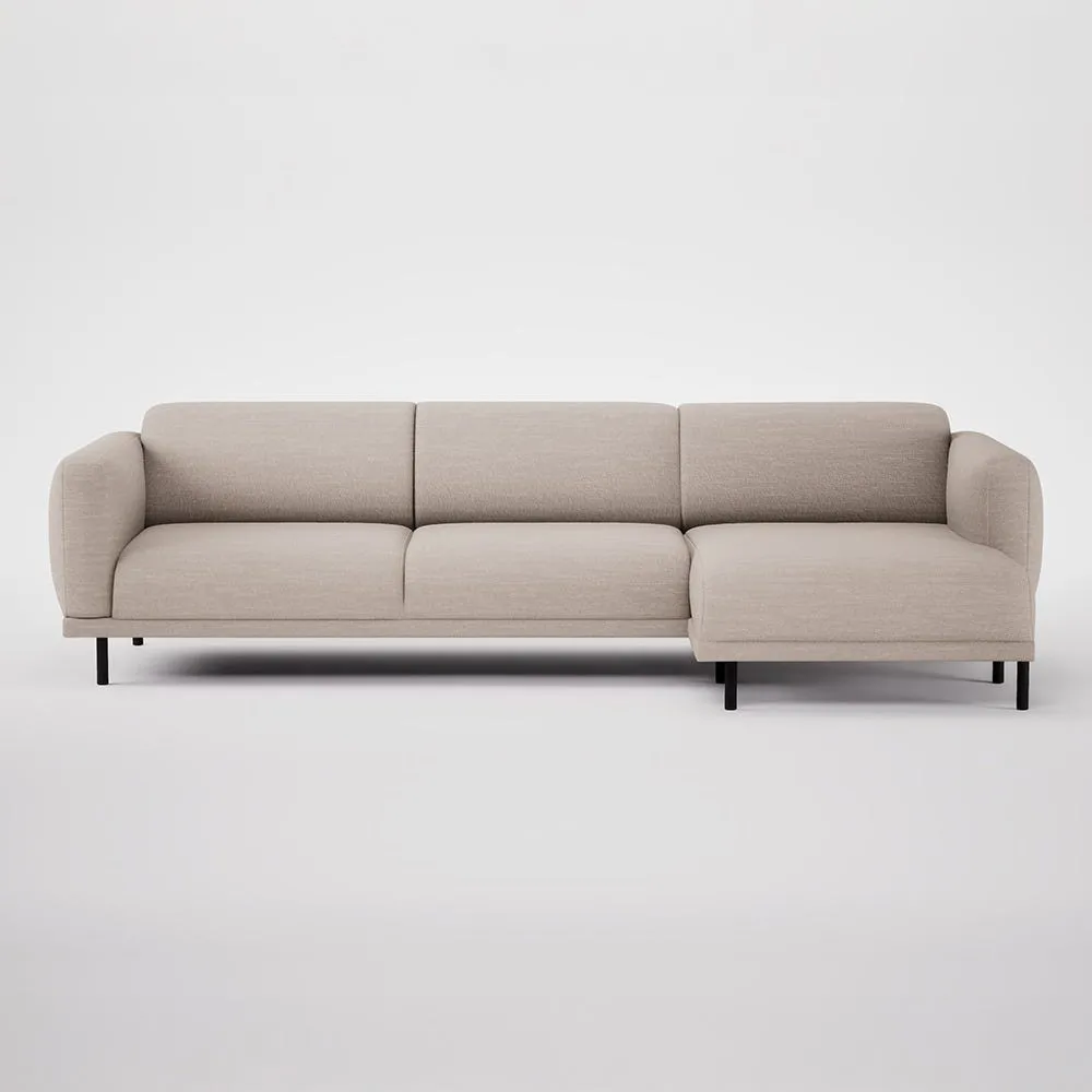 Heal's Harri 3 Str Chaise Sofa RHF Broadweave Putty 1