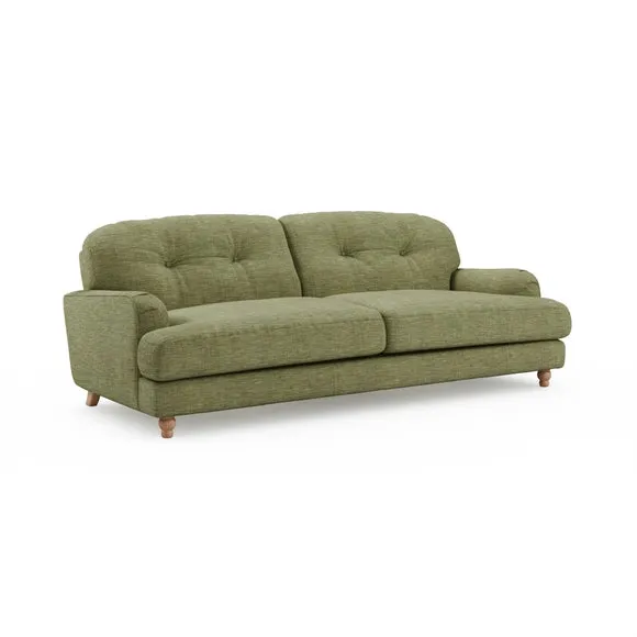 Martha Slub Faux Linen 4 Seater Sofa 6