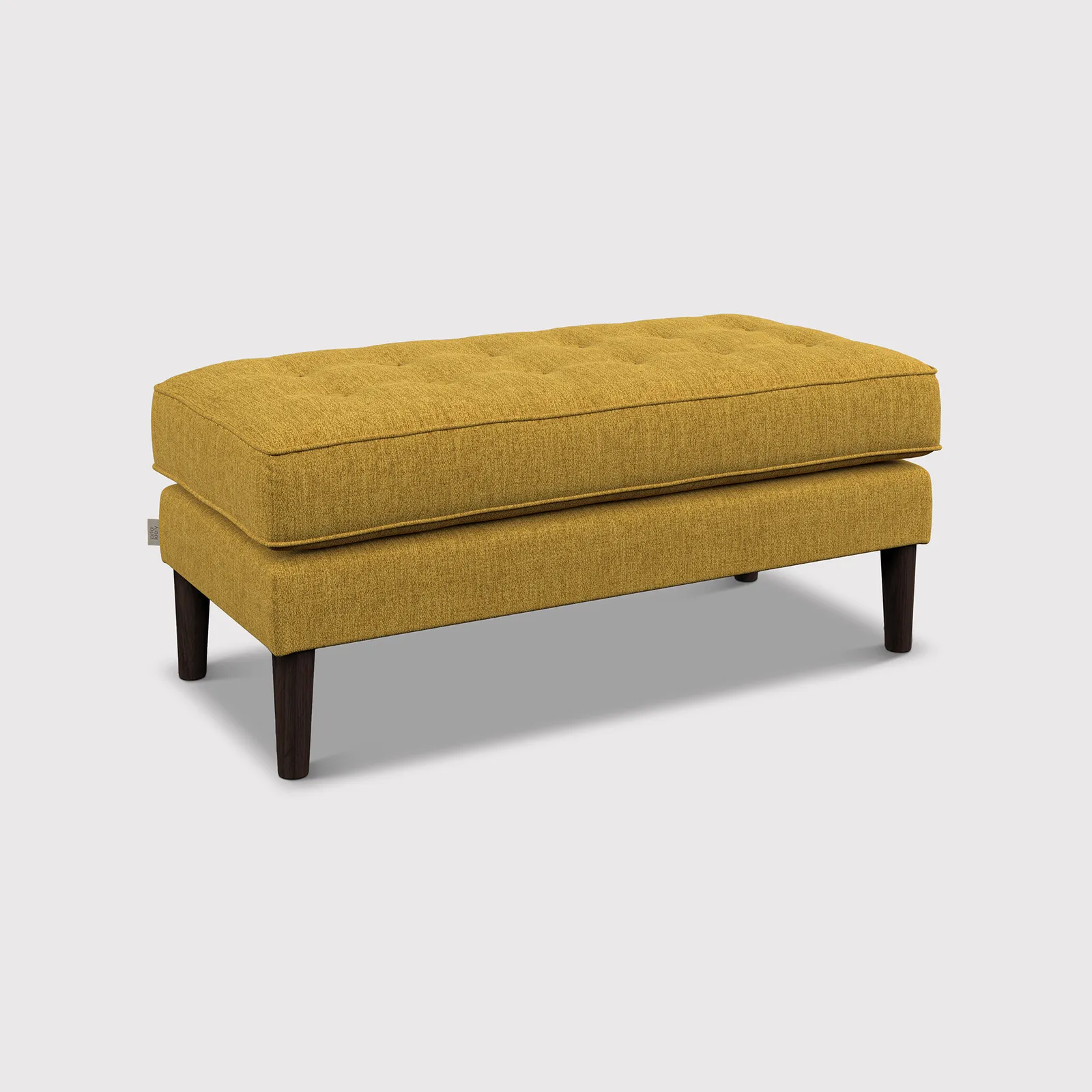 Orla Kiely Ebben Footstool, Yellow Fabric | Barker & Stonehouse