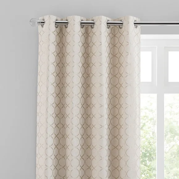 Chenille Ogee Eyelet Curtains 1