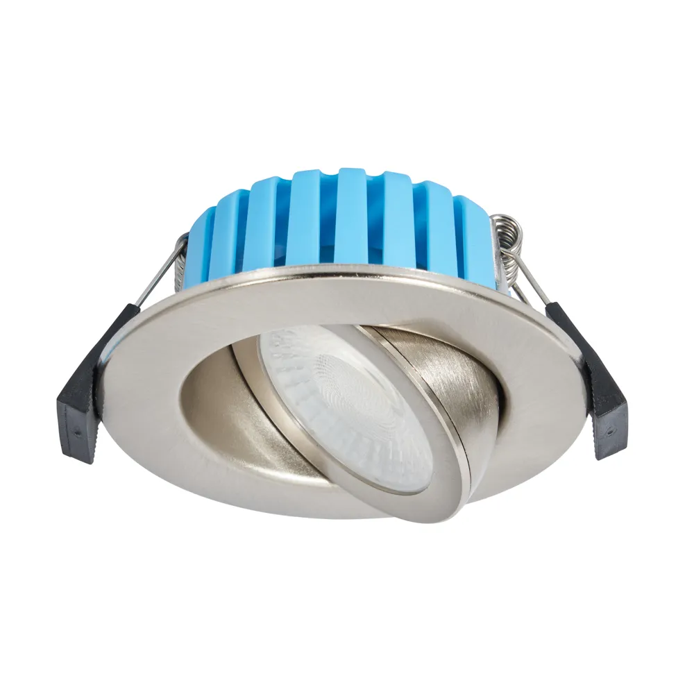 Hudson 7 Watt LED Adjustable IP65 Colour Changing Downlight, Satin Nickel 1
