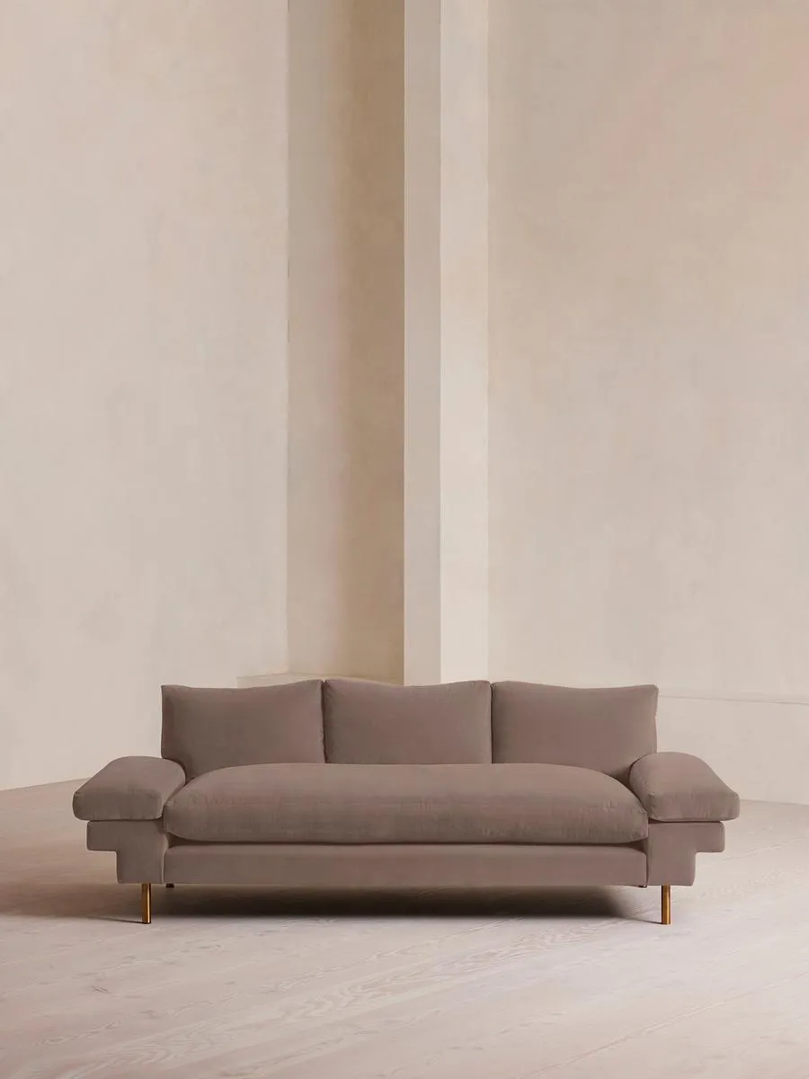 Bristol Sofa, Velvet, Taupe