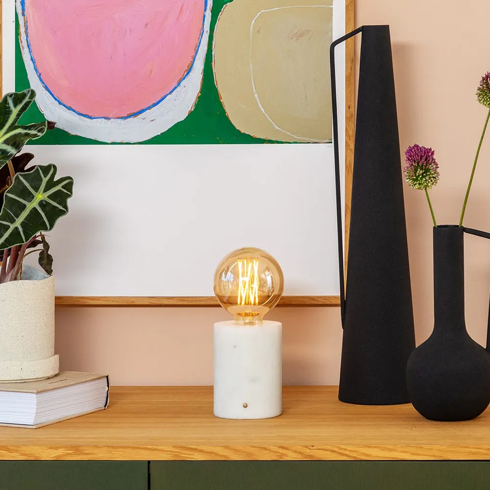 Heal's Bristol Touch Lamp White Marble 4