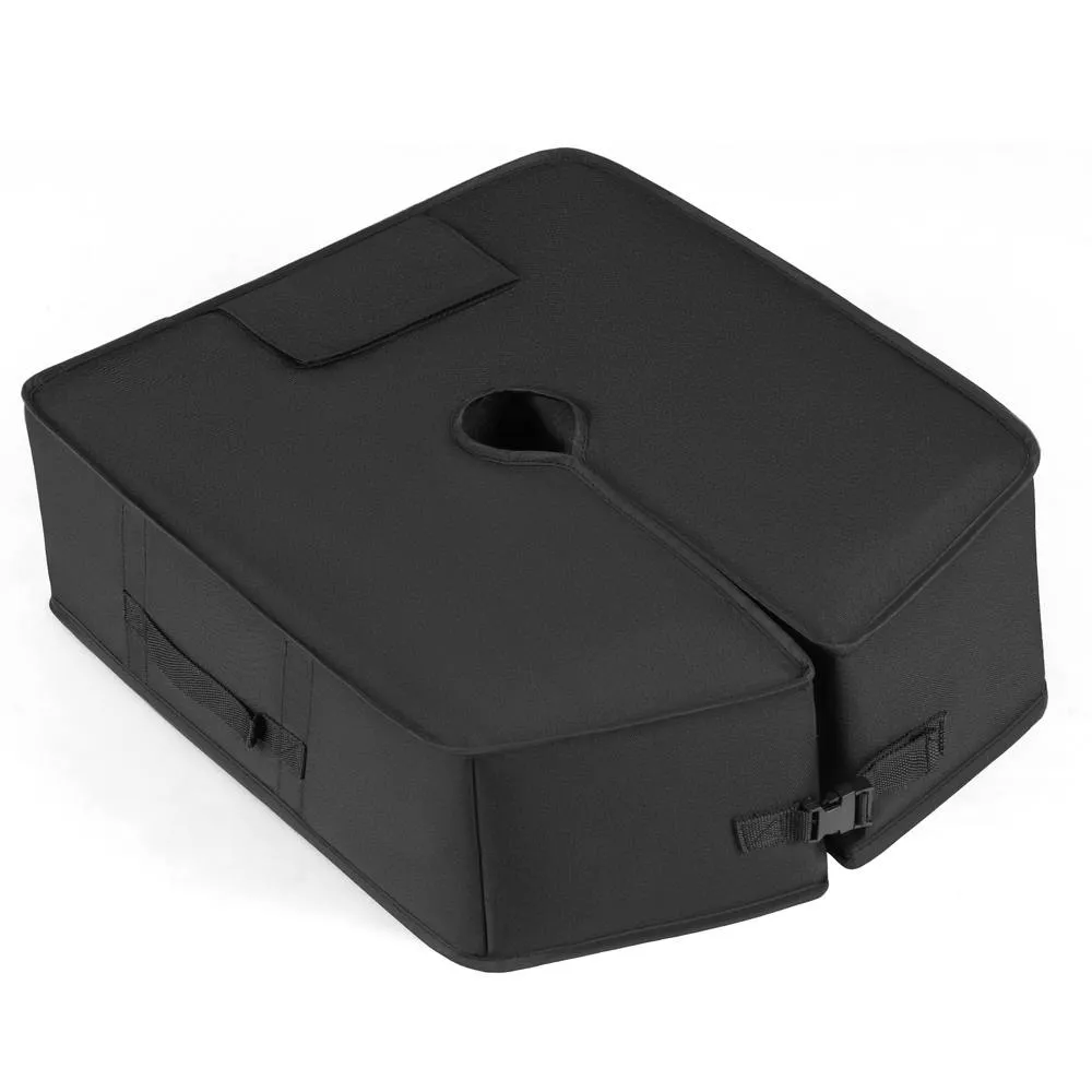 Costway Umbrella Base Weight 40 kg Sand-fillable Bag w/ Handles Umbrella Stand in Black 3