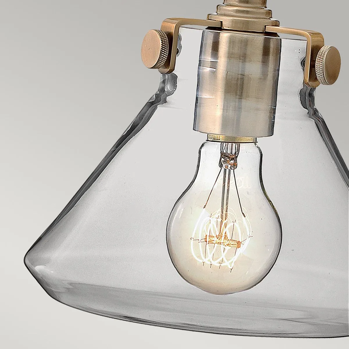 Netlighting Congress 1 Light Glass Shade Wall Light Brushed Caramel E27 in Brown 4