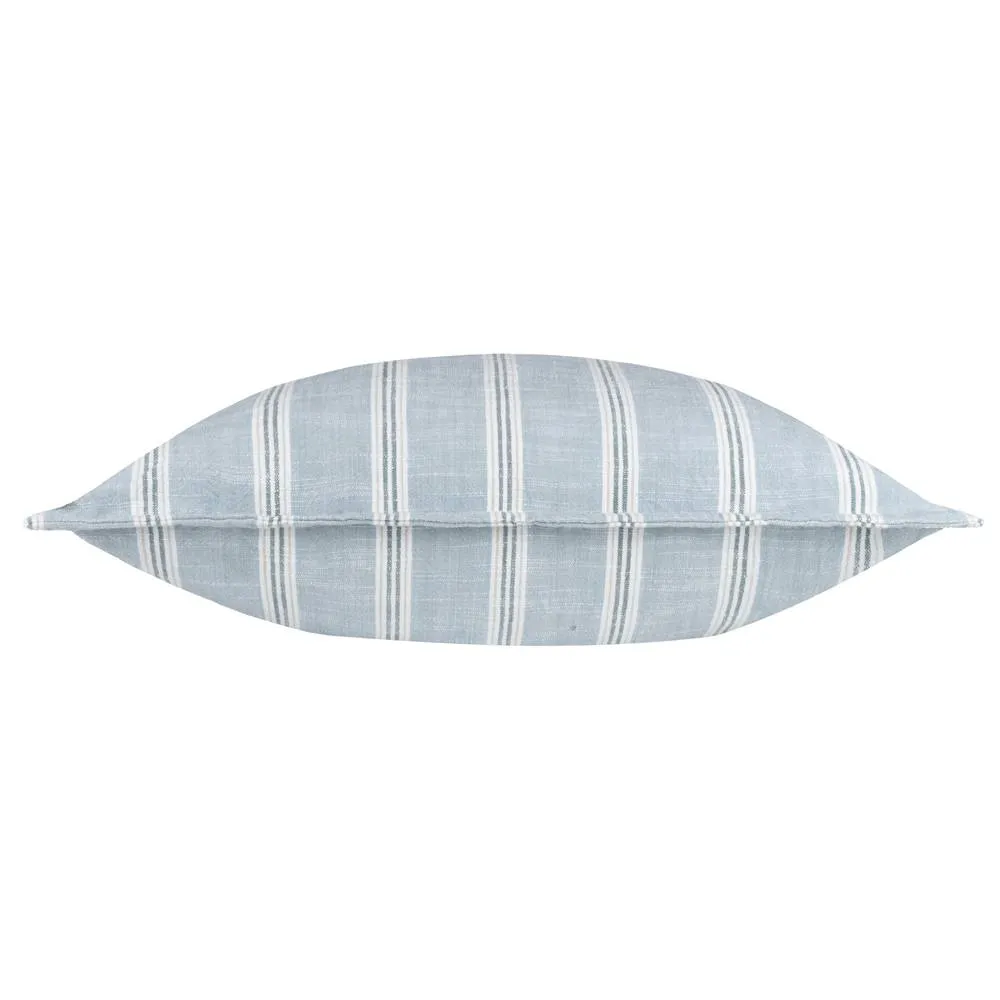 Wylder Abersoch Stripe 100% Cotton Cushion in Blue 3