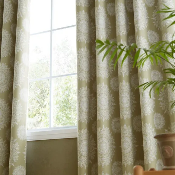 Zahara Mandala Blackout Eyelet Curtains 4