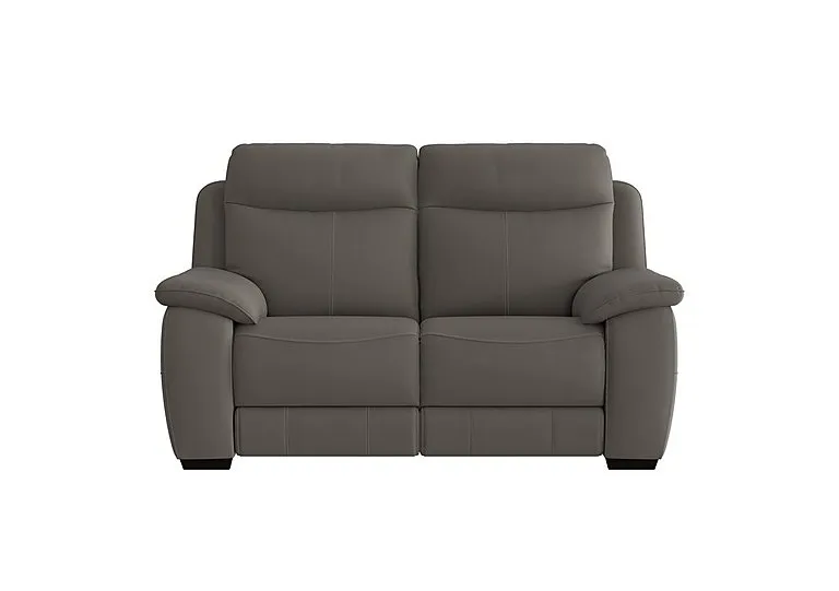 Starlight Express 2 Seater Leather Recliner Sofa with Power Headrests - BV Elephant
