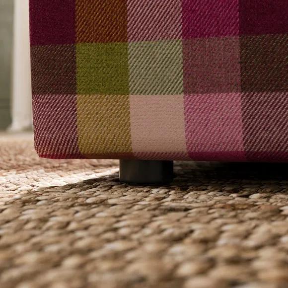 Box Chest Bright Check Storage Footstool 5