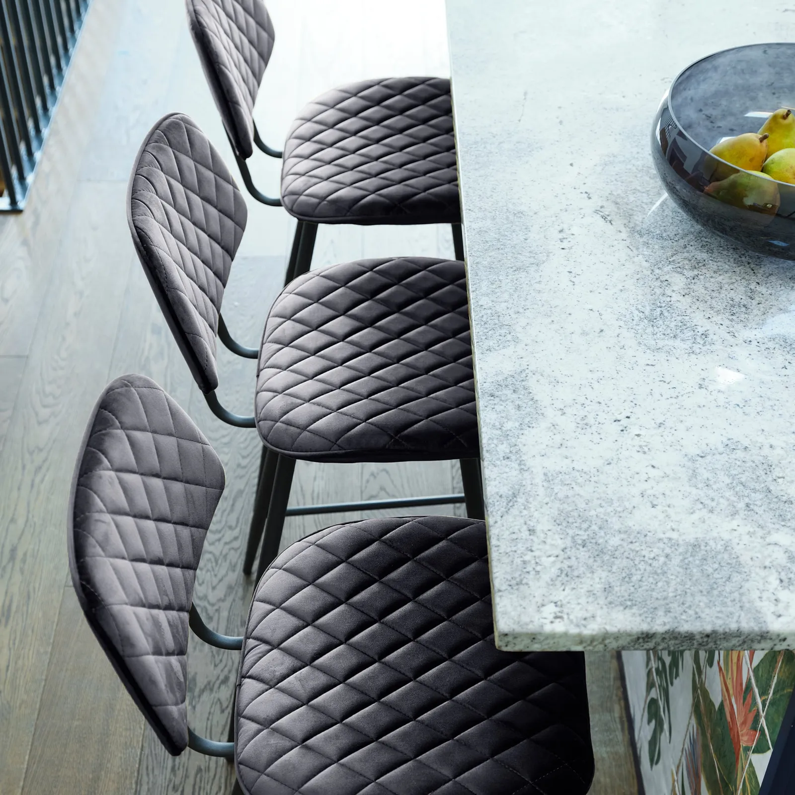 Archer Counter Stool, Grey Velvet | Barker & Stonehouse 2