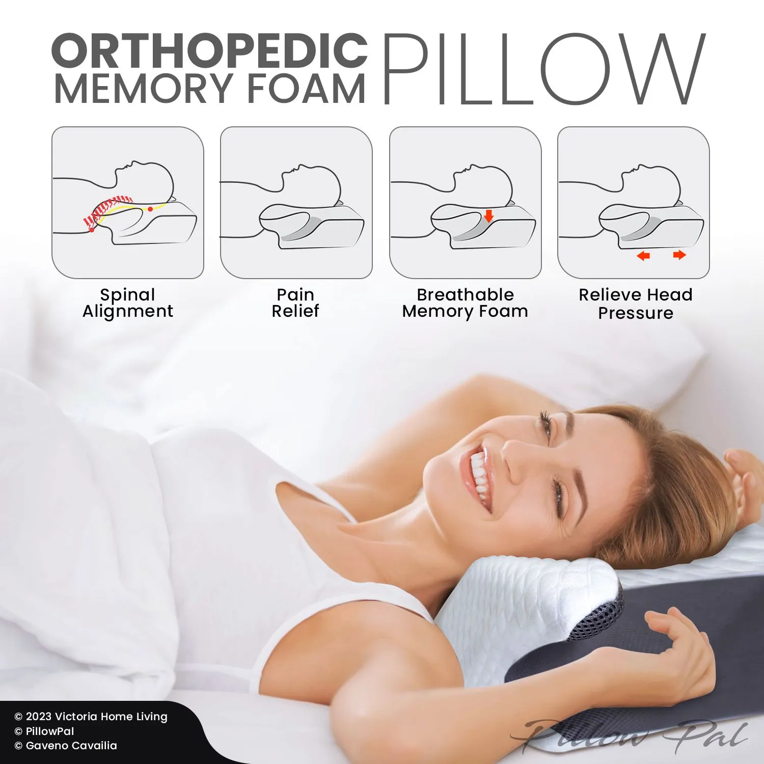 GAVENO CAVAILIA Orthopedic Pillow in White 2