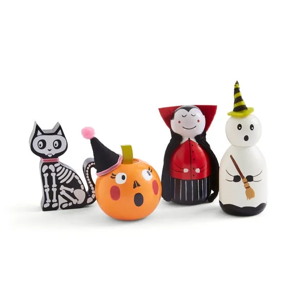 Set of 4 Wooden Halloween Characters 3