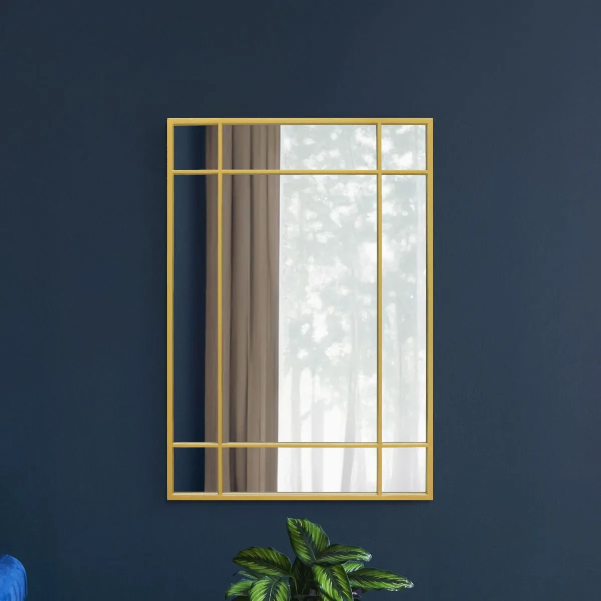 MirrorOutlet Gold Modern Contemporary Wall Mirror 39" X 27" (100CM X 70CM) 6