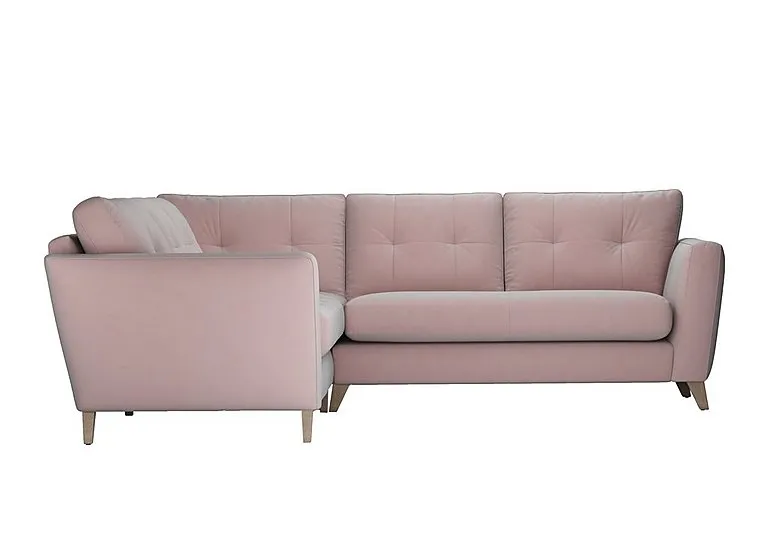 Hermione Fabric Corner Sofa - Cotton Candy