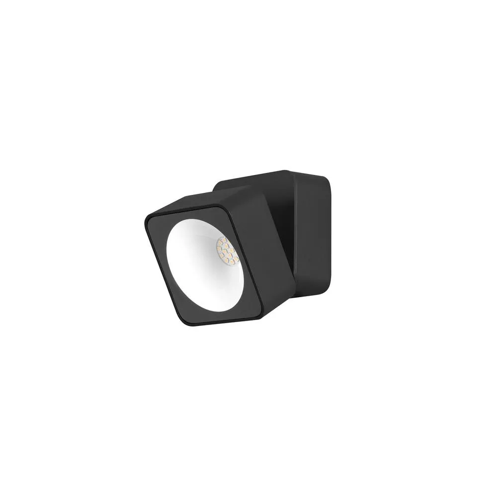 Netlighting Tilt LED Outdoor Modern Wall Lamp Urban grey WarmWhite 3000K IP44 in Black 3