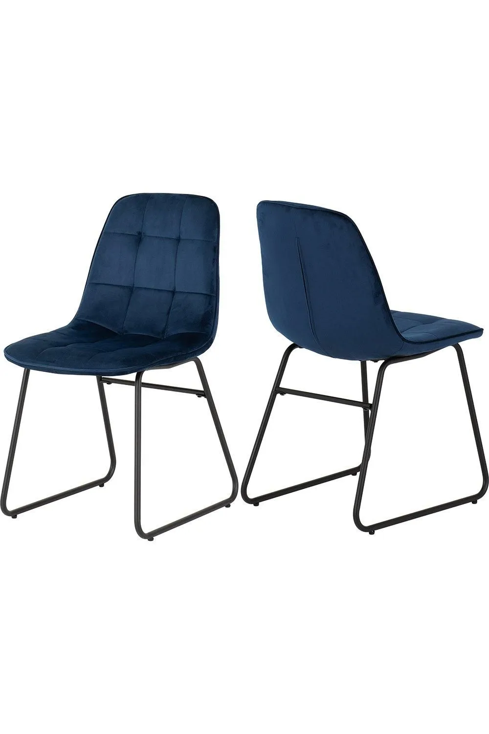 Seconique Hamilton Medium Dining Set with Lukas Chairs in Blue 4