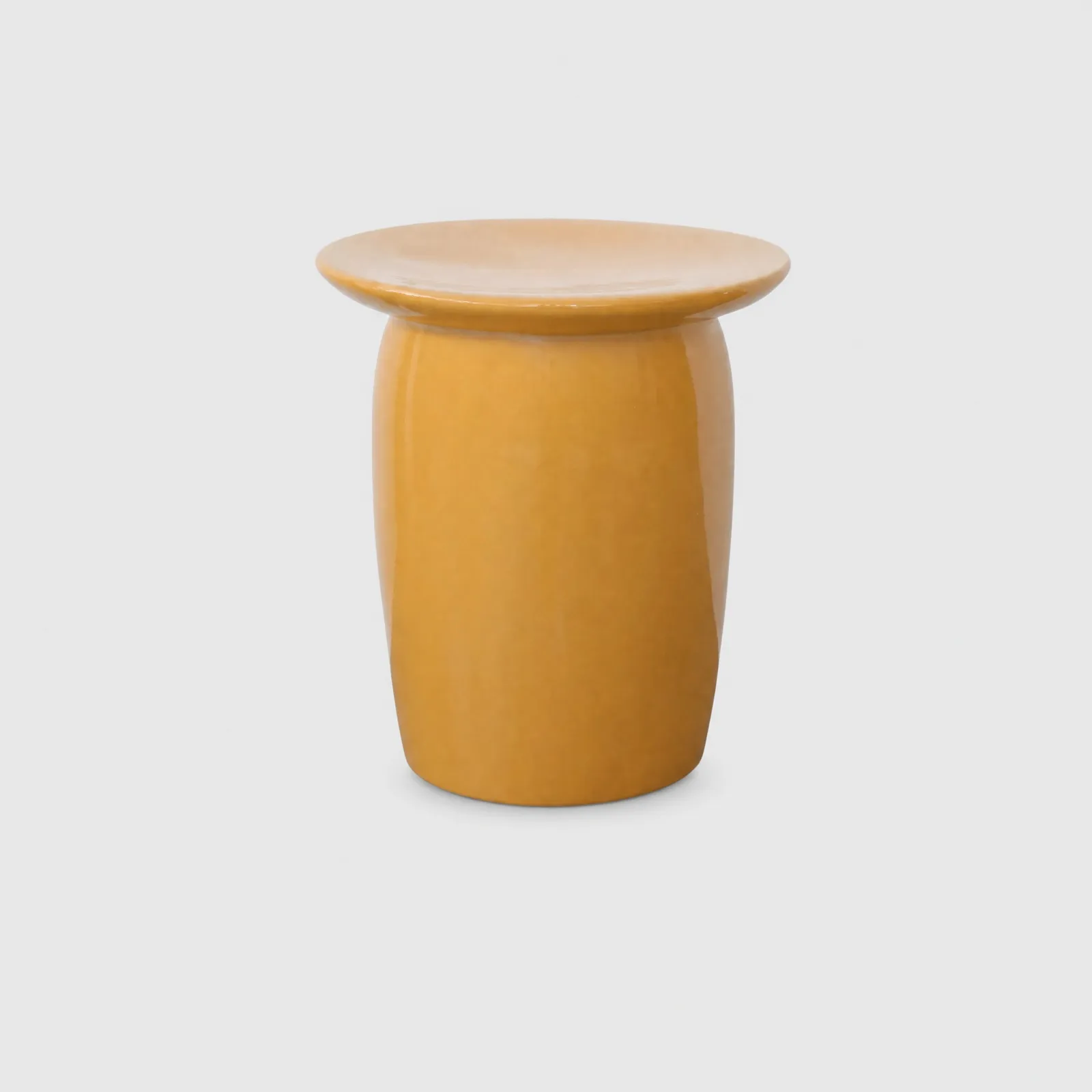 Zuma Lamp Table, Round, Yellow Ceramic | Barker & Stonehouse