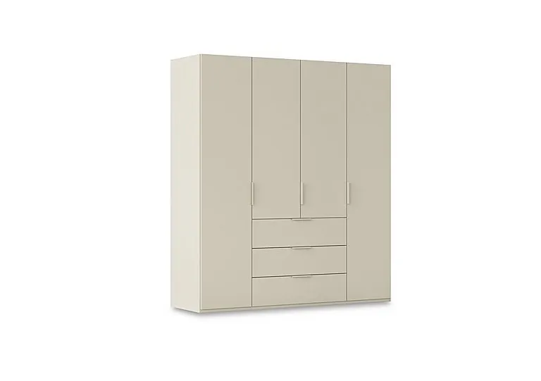 Haven 201cm 4 Door Combi Wardrobe with Décor Doors