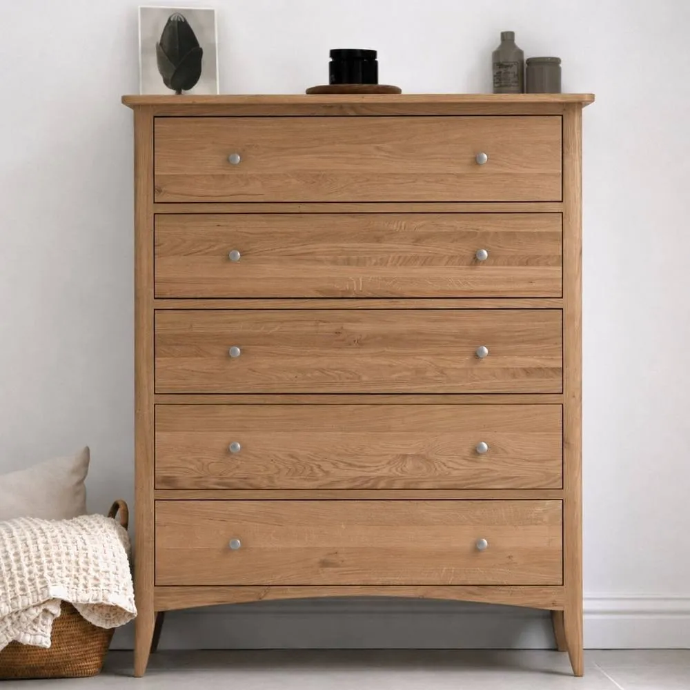 Statement Furniture Edward Hopper 5 Drawer Chest of Drawers in Brown