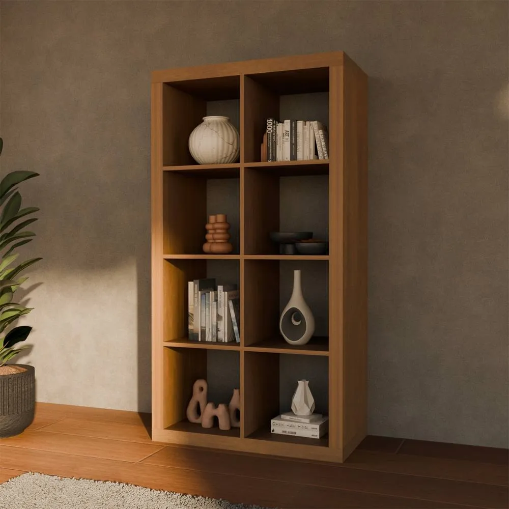 sweeek 4-level Bookshelf With 8 Compartments in Brown 2