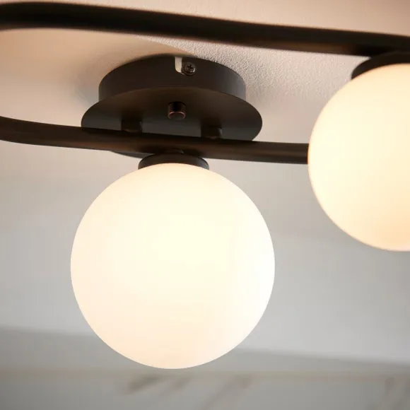 Vogue Orb 3 Light Semi Flush Bathroom Ceiling Light 2