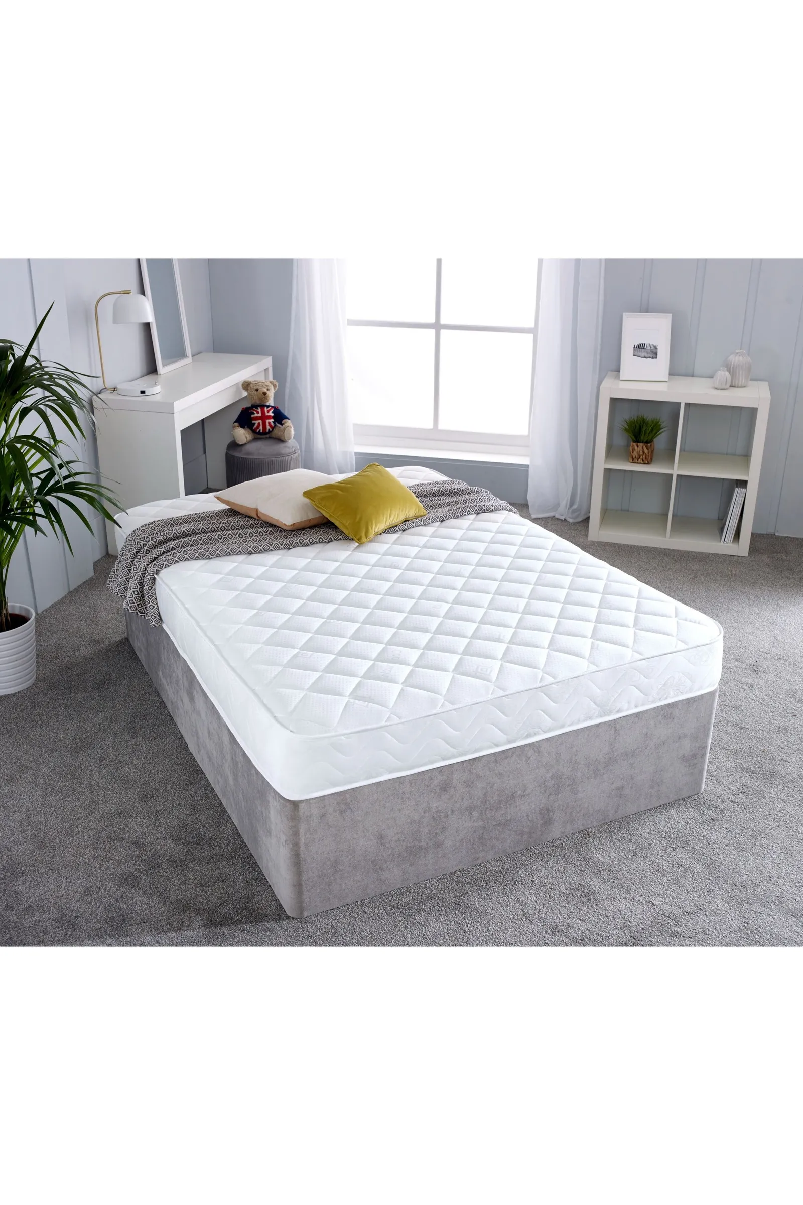 eXtreme Comfort Ltd Extreme Comfort The Darcy Diamond Cooltouch Micro Quilted Conventional Spring Mattress in White