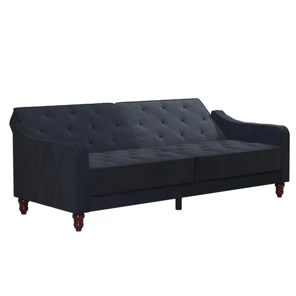 Vintage Velvet Tufted Double Futon 3