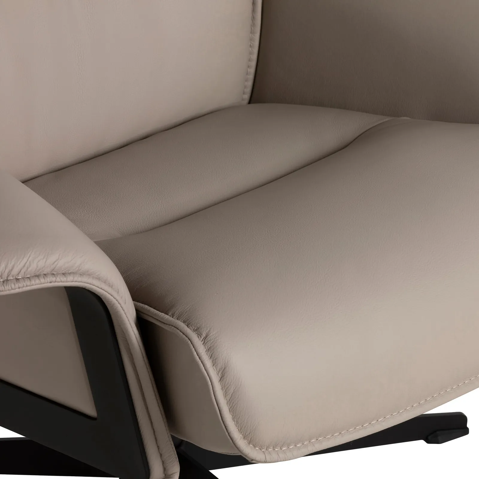 Scandi 1000 Armchair & Footstool, White Leather | Barker & Stonehouse 5