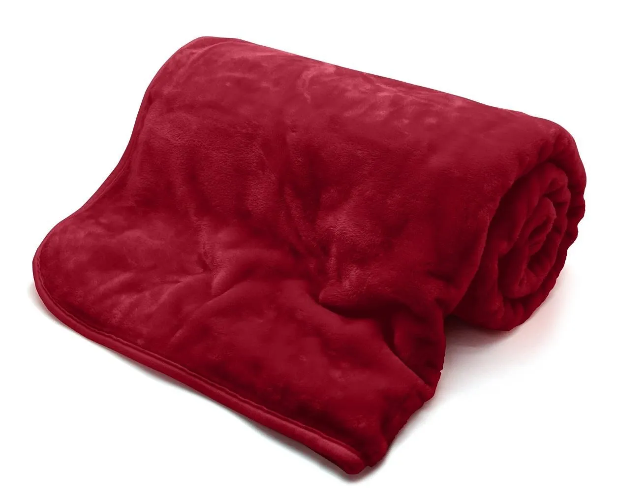 HomeSpace Direct Mink Luxury Velvet Soft Blanket Throw in Red