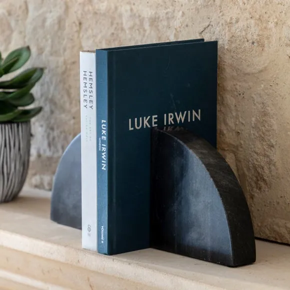 Cedar & Sage Set of 2 Tamera Marble Bookends