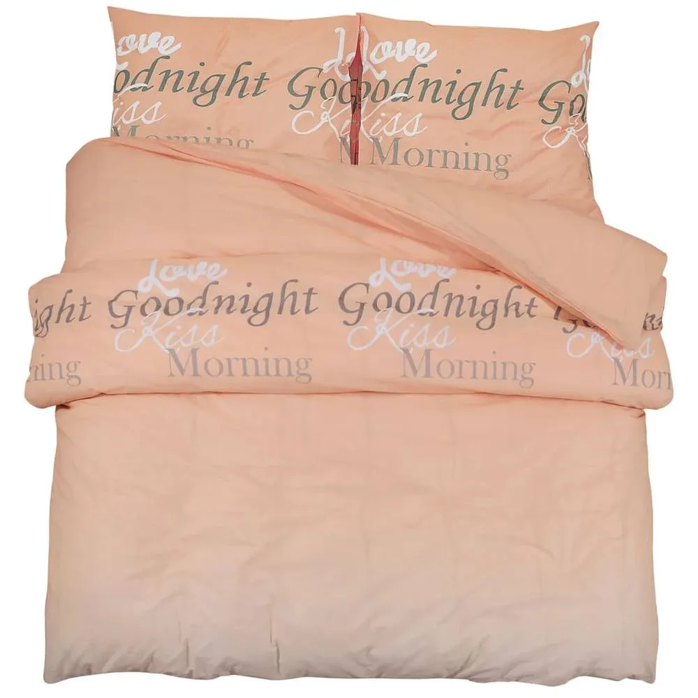 Berkfield Home Duvet Cover Set Pink 140x200 cm Cotton in Pale Pink