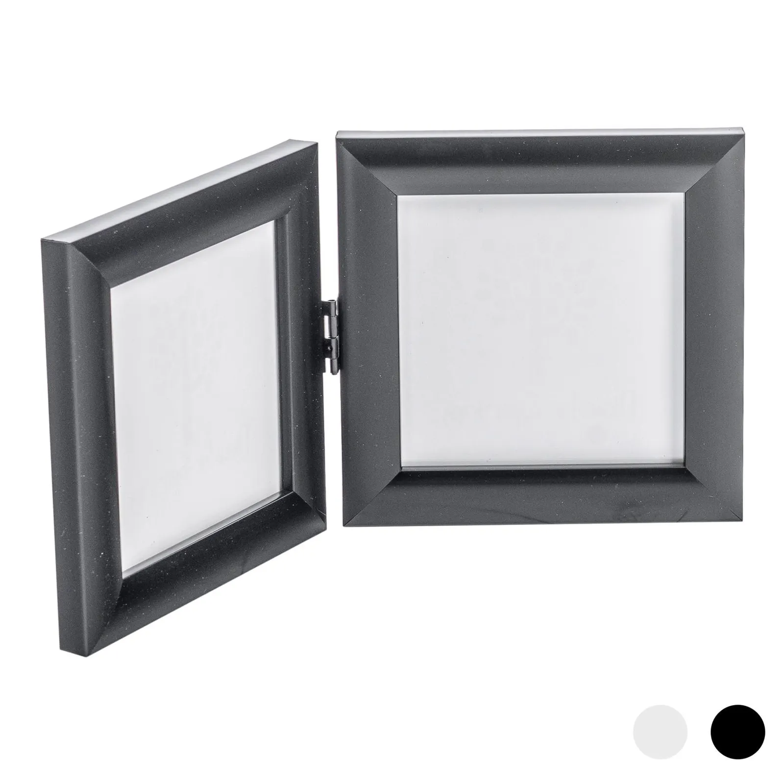 Nicola Spring Folding 2 Photo Frame - 4 x 4" - Pack of 1 in Black
