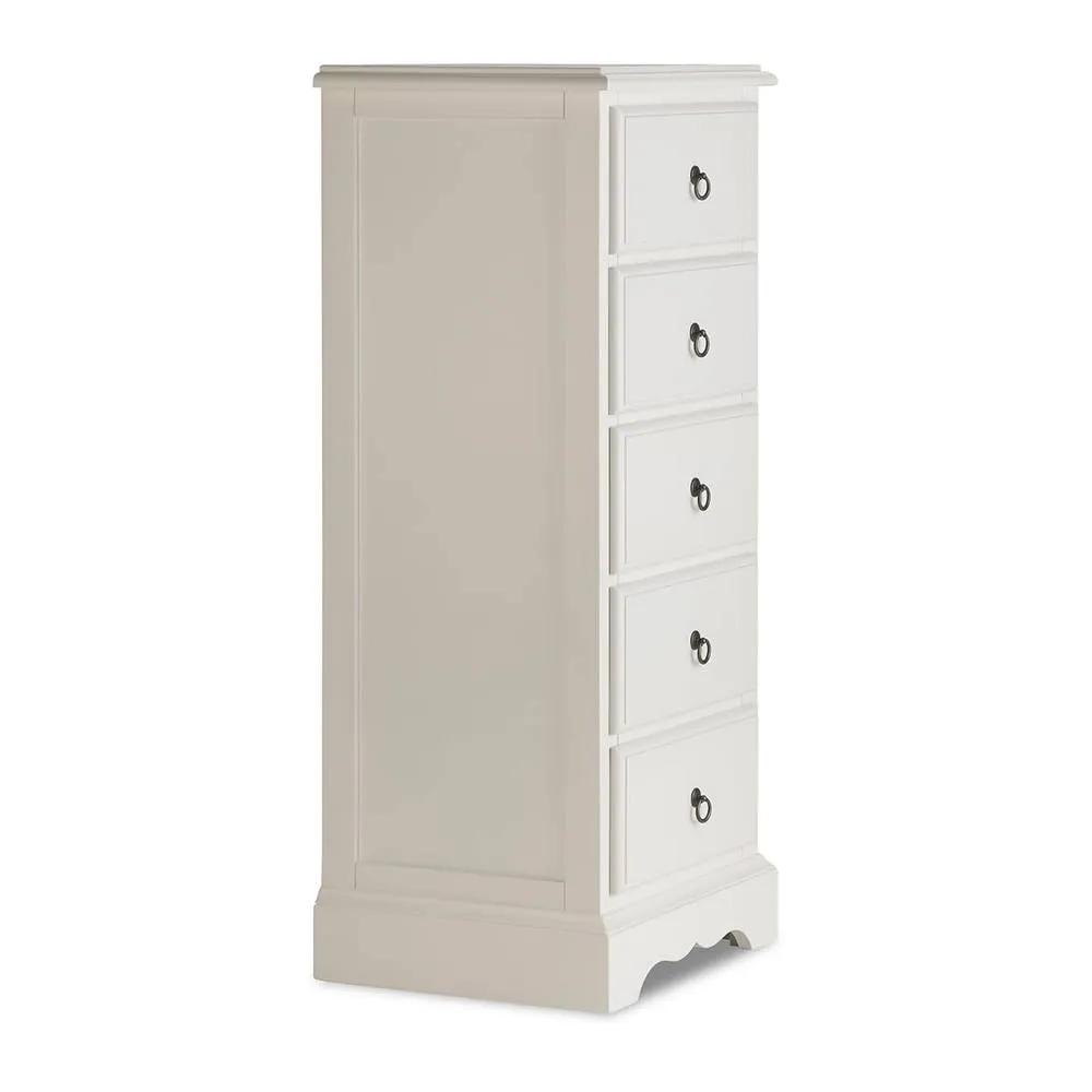 Statement Furniture Romance 5 Drawer Tallboy in Light Grey 3