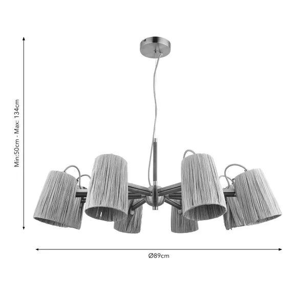 Marseille 8 Light Adjustable Ceiling Light 6