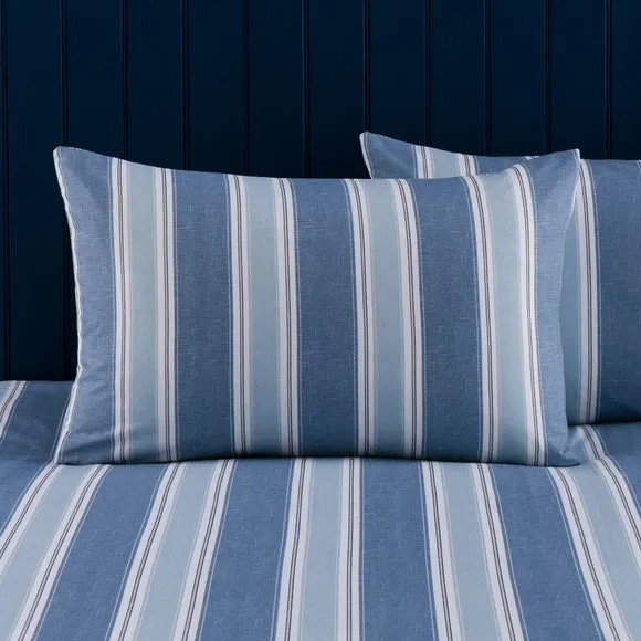 Henley Striped Polycotton Duvet Cover & Pillowcase Set 2