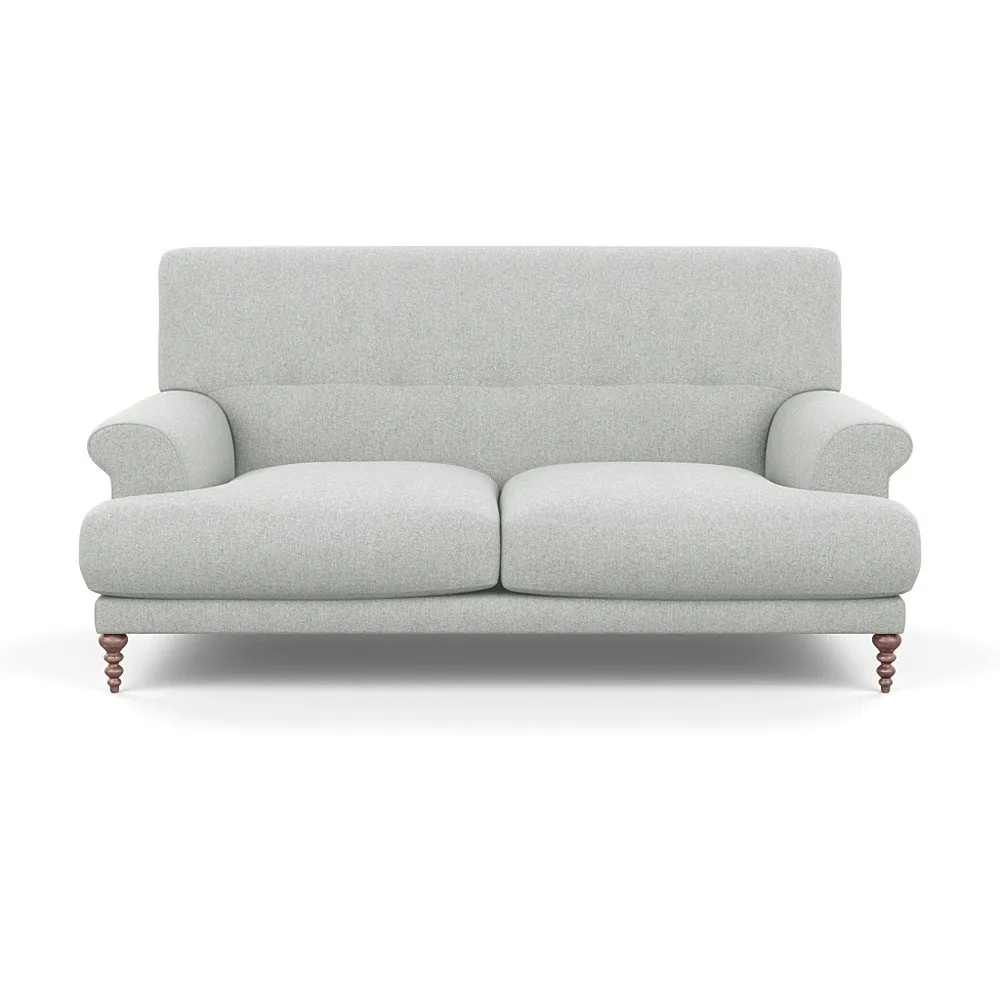 Scp Oscar 2 Seater Formal Sofa Melton Wool Limestone Walnut Feet 1
